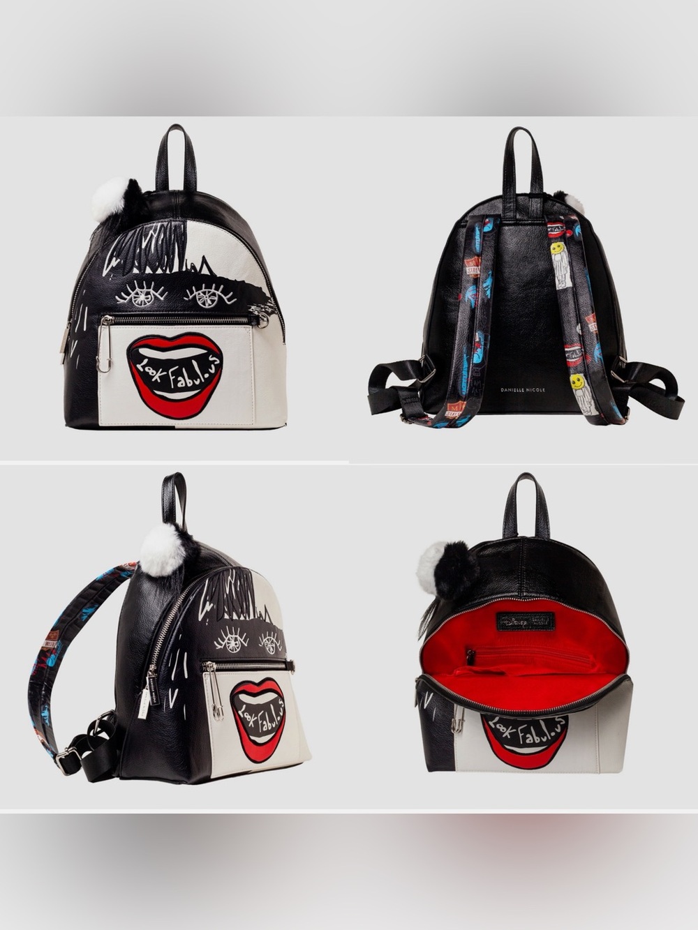 NWOT Danielle Nicole Disney Cruella “Look Fabulous!” Backpack